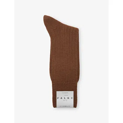 Falke Mens  No 2 Cashmere-blend Socks In Brown