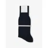 Falke Mens  No3 Wool-silk Socks In 6370 Dark Navy