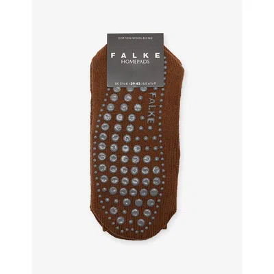 Falke Mens  Non-slip Stretch-cotton Homepads In 5520 Cappucino