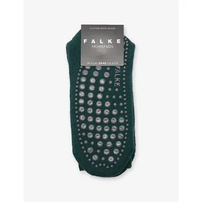 Falke Mens  Non-slip Stretch-cotton Homepads In 7337 Pine Grove