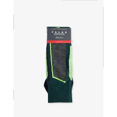 Falke Mens Holly Sk4 Advance Skiing Knee-high Stretch-woven Socks In Red