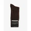 Falke Mens Brown Lhasa Ribbed Wool-blend Knitted Socks