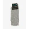 Falke Mens Light Greymel. Sensitive London Stretch-cotton Blend Socks