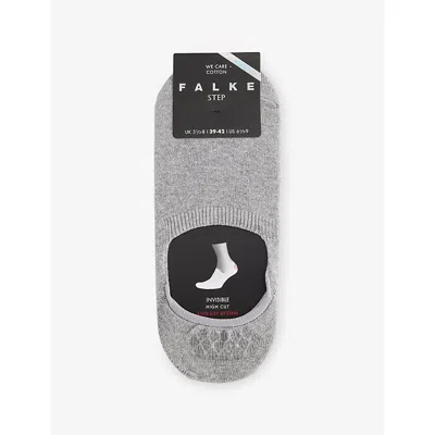 Falke Mens Light Greymel. Step High-cut Cotton-blend Socks In Gray