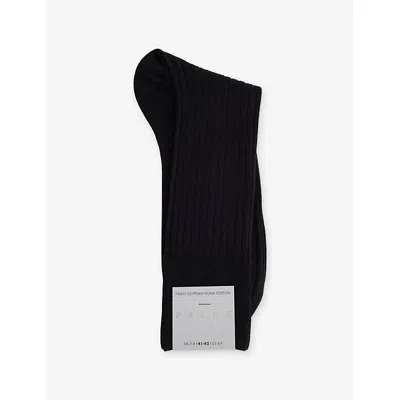 Falke Mens No. 13 Cotton-blend Socks 3000 Black
