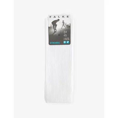 Falke Mens Off-white Dynamic Stripe-trim Stretch-cotton Socks