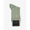 Falke Mens Pale Olive Mid-calf Cotton-blend Knitted Socks