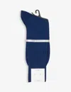Falke No7 Ribbed Merino Wool Socks In Royal Blue