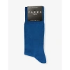 Falke Mens Sapphire Tiago Crew-length Cotton-blend Socks In Sapphire