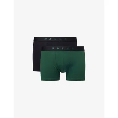 Falke Mens Sortiment Daily Comfort Pack Of Two Stretch-cotton Boxer Briefs In Multi