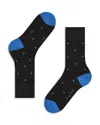 Falke Mercerized Cotton & Nylon Dot Dress Socks In Black-mix