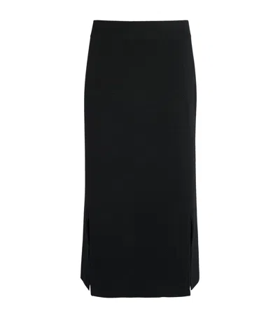 Falke Merino-blend Glitter Midi Skirt In Black