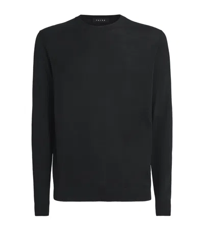 Falke Merino Wool-blend Sweater In Black