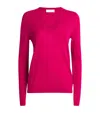 Falke Merino Wool Extra-fine V-neck Sweater In Pink