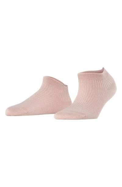 Falke Metallic Rib Quarter Socks In Pink