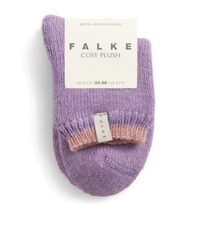 Falke Mid-calf Cosy Plush Socks In Purple