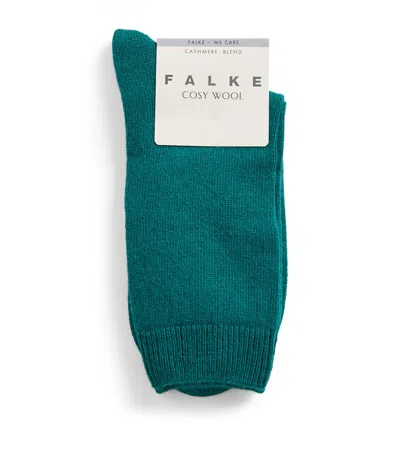 Falke Mid-calf Cosy Wool Socks In Green