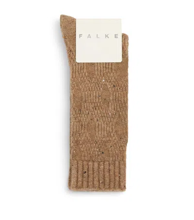 Falke Mountain Comfort Boot Socks In Brown