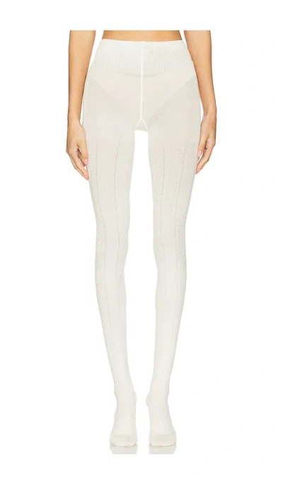 Falke Needlepoint Tight In 米白
