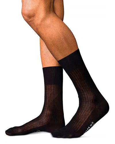 Falke No. 10 Pure Fil Decosse Socks In Black