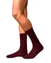 Falke No. 13 Piuma Cotton & Nylon Dress Socks In Barolo