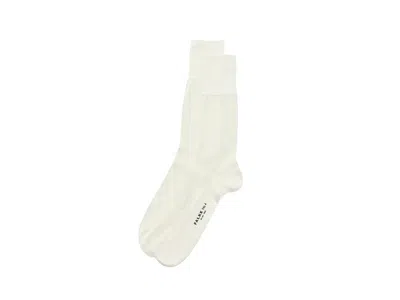 Falke No. 4 Pure Silk Mid-calf Socks Men's Crew Cut Socks Shoes Off-white: Eu 45-46 (us Men's 11-12) In Brown