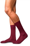 Falke No. 6 Merino Wool Blend Dress Socks In Burgundy