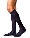 Falke No. 6 Merino Wool, Silk & Nylon Knee High Socks In Dark Navy