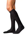 Falke No. 7 Merino Wool & Nylon Knee High Dress Socks In Black