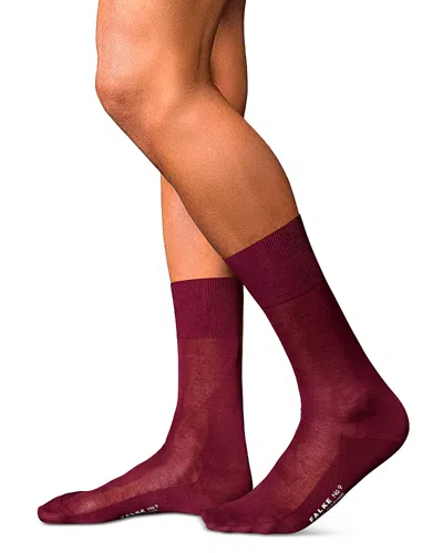 Falke No. 9 Cotton Blend Socks In Burgundy