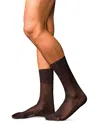 Falke No. 9 Fil D'ecosse Mercerized Dress Socks In Brown