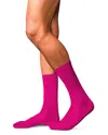 Falke Solid Virgin Wool Dress Sock In Pink