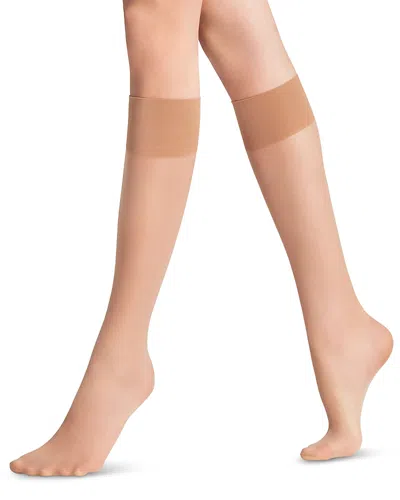 Falke Nylon Knee High Socks In Brown