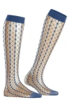 Falke Paradise Net Knee-high Socks In Smoky Blue