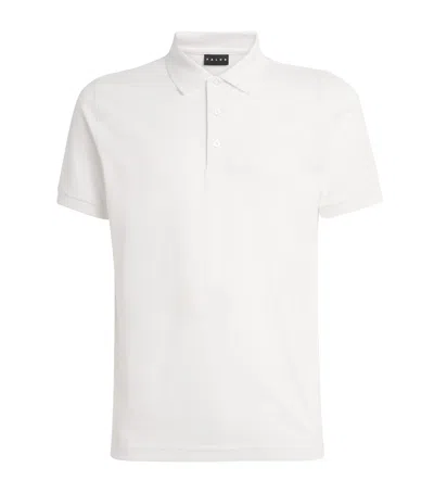Falke Pima Cotton Piqué Polo Shirt In White