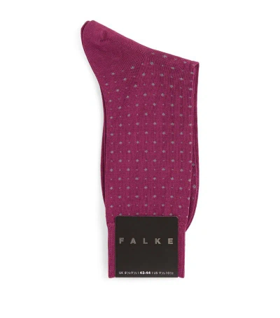 Falke Polished Dot Socks In Burgundy