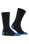 Falke Polka Dot Crew Socks In Black Mix
