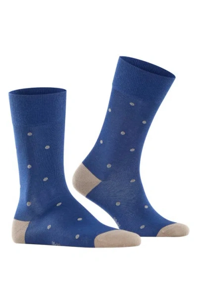 Falke Polka Dot Crew Socks In Blue