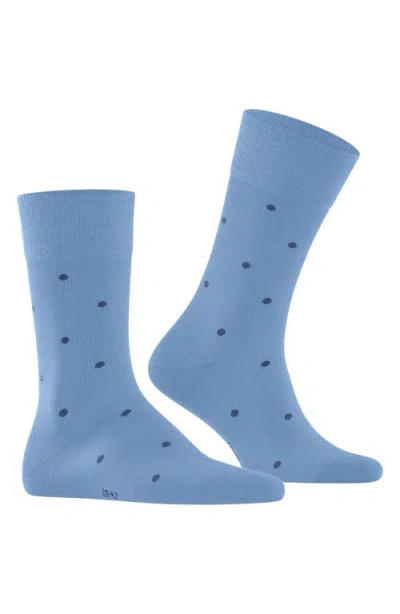 Falke Polka Dot Crew Socks In Blue