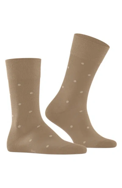 Falke Polka Dot Crew Socks In Brown