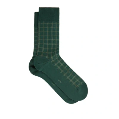 Falke Printed Cotton Socks In Green