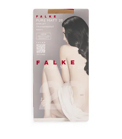 Falke Pure Matt 20 Anklet Socks In Brown