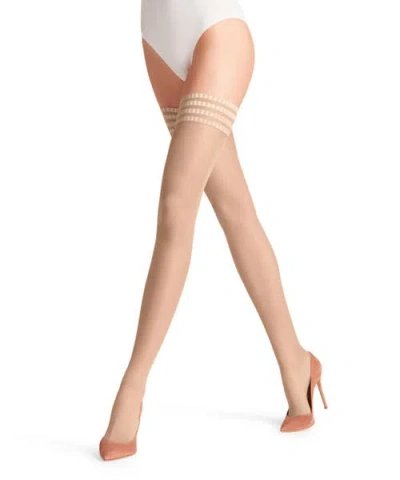 Falke Pure Matt 20 Denier Sheer Thigh Highs In Brown