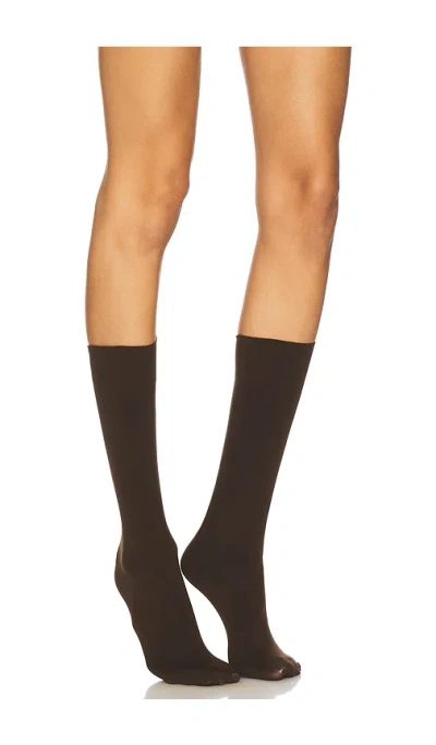 Falke Pure Matt 50 Sensitive Top Knee In Brown