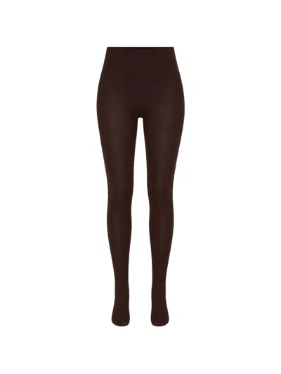 Falke Pure Matt High-waisted Opaque Tights In Red