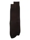 Falke Ribbed Socks In Brown