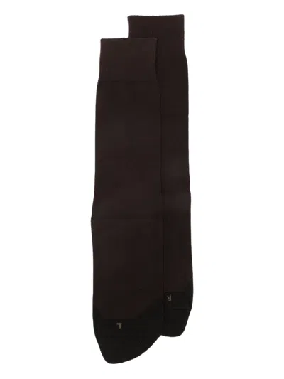 Falke Ribbed Socks In Brown