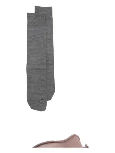 Falke Ribbed-top Socks In Gray