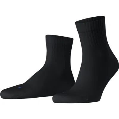 Falke Run Rib Cotton Socks In Black
