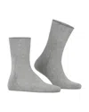Falke Sensitive London Cotton Blend Solid Socks In Light Grey